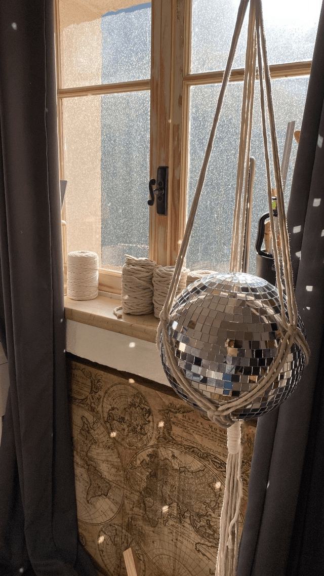 Boule Disco Macramé