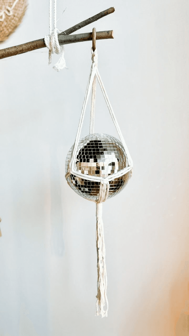 Boule Disco Macramé